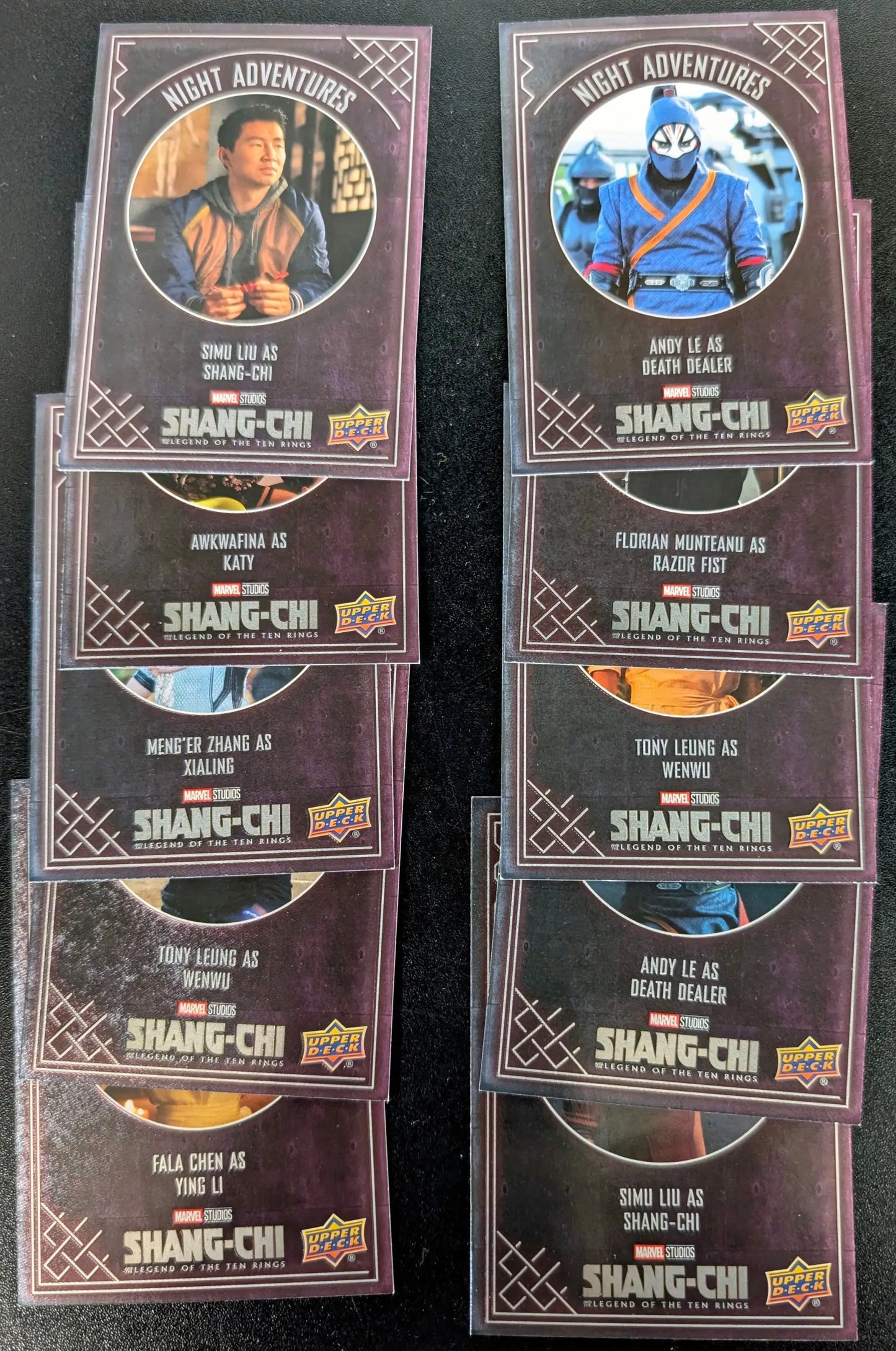 2022 Upper Deck Marvel Shang-Chi Complete 10 Card Night Adventures Set NA-1 to NA-10 - Marvel Card Single