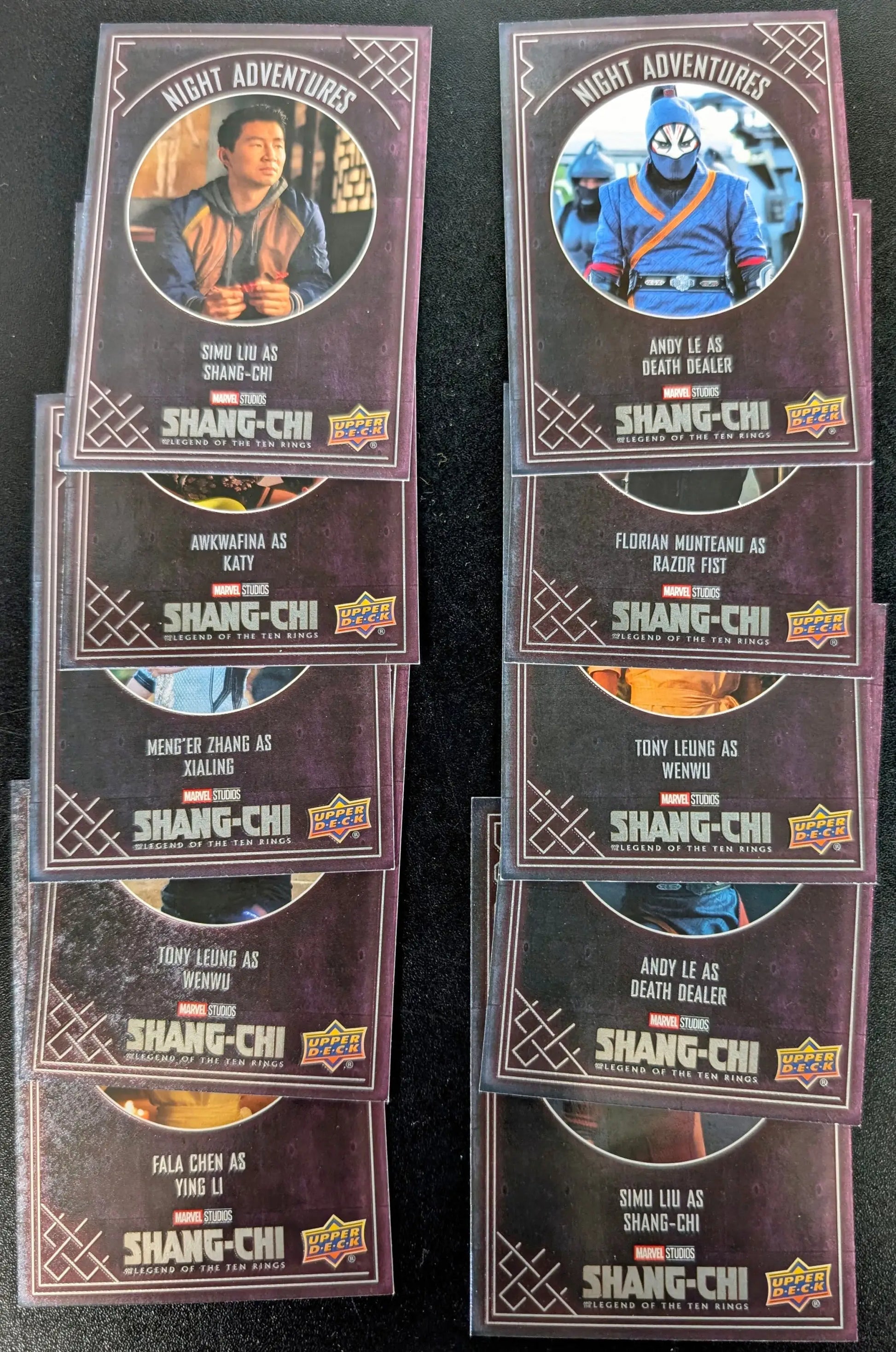 2022 Upper Deck Marvel Shang-Chi Complete 10 Card Night Adventures Set NA-1 to NA-10 - Marvel Card Single