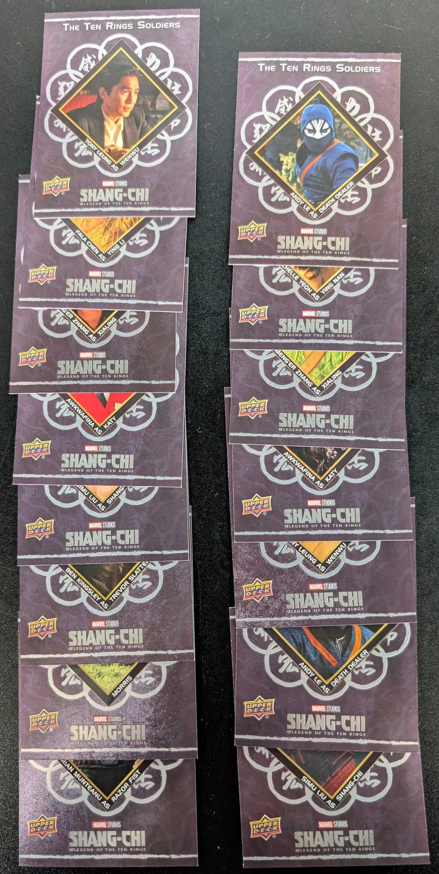 2022 Upper Deck Marvel Shang-Chi Complete 15 Card Ten Rings Soldiers Set T-1 to T-15 - Marvel Card Single