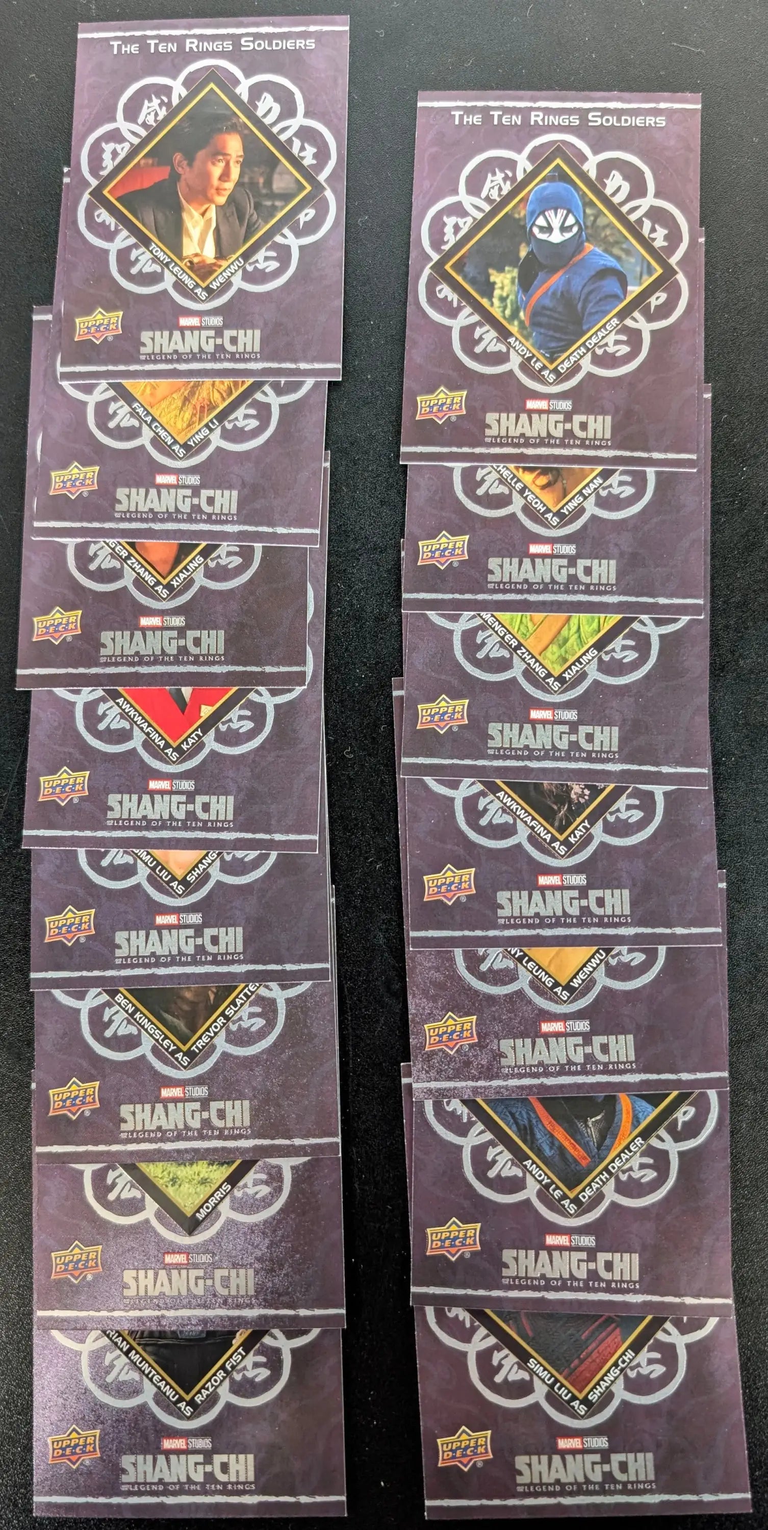 2022 Upper Deck Marvel Shang-Chi Complete 15 Card Ten Rings Soldiers Set T-1 to T-15 - Marvel Card Single