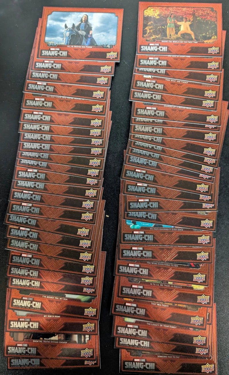 2022 Upper Deck Marvel Shang-Chi Complete 50 Card Red Parallel Set - Marvel Card Single