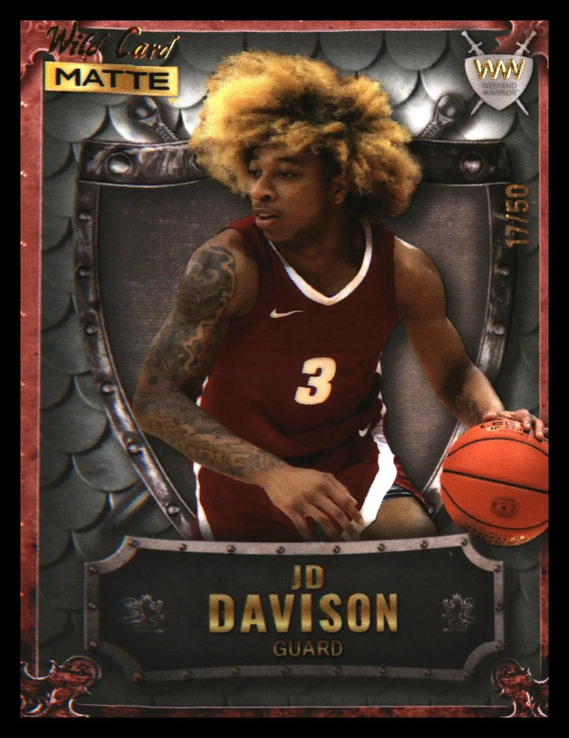 2022 WC Matte Weekend Warrior Silver/Grey/Orange #WW-19 JD Davison #/50