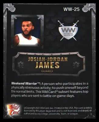 2022 WC Matte WW Silver/Black/Blue #WW-25 Josiah-Jordan James /150