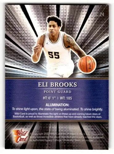 2022 Wild Card Alumination #ABC-24 Eli Brooks Basketball Cards NM-M ID:62448 - Basketball Card Single