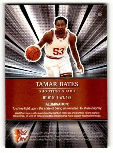 2022 Wild Card Alumination #ABC-69 Tamar Bates Basketball Cards NM- ID:62443 - Basketball Card Single