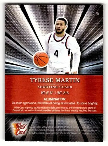 2022 Wild Card Alumination #ABC-75 Tyrese Martin Basketball Cards N ID:62447 - Basketball Card Single