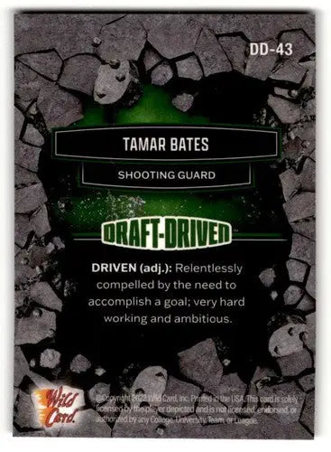 2022 Wild Card Alumination #DD-43 Tamar Bates Basketball Cards NM-M ID:62441 - Basketball Card Single