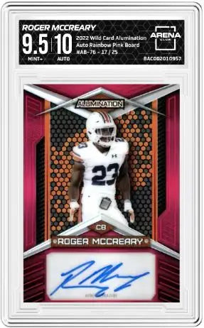 2022 Wild Card Alumination Roger McCreary #AB-76 Auto Rainbow Pink Board 17/25