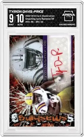 2022 Wild Card Alumination Tyrion Davis-Price #AS-45 Smashing Auto Rainbow09/10 - Football Card Single