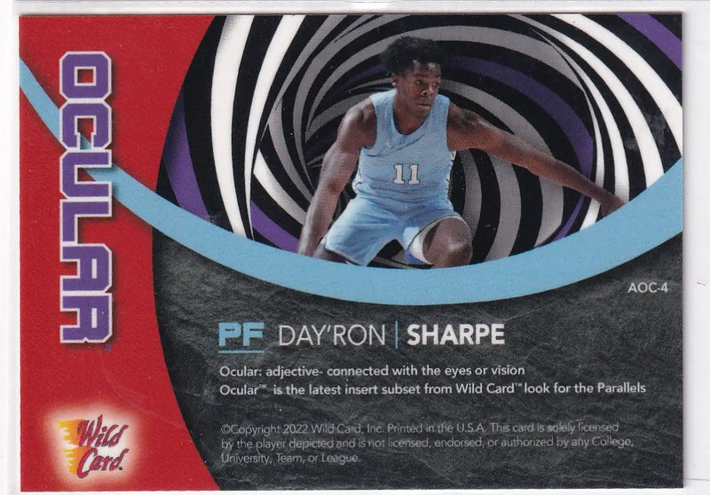 2022 WILD CARD #AOC-4 DAYRON SHARPE OCULAR 33/40- BROOKLYN NETS