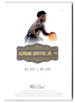 2022 Wild Card Matte #LBC-4 AJ Griffin Limited Base Cards White - Basketball Card Single