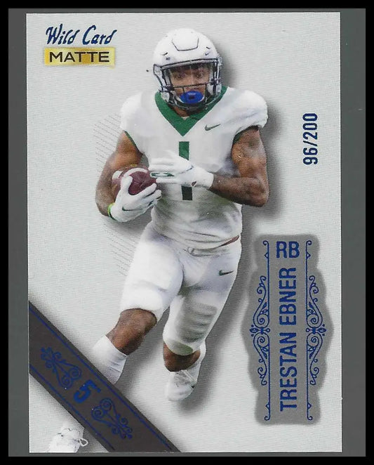 2022 Wild Card Matte White -Blue #96/200 #MB-121 Trestan Ebner - Football Card Single