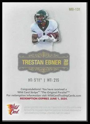 2022 Wild Card Matte White -Blue #96/200 #MB-121 Trestan Ebner - Football Card Single