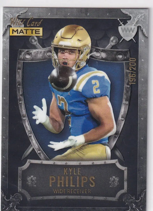 2022 WILD CARD #WW-36 KYLE PHILLIPS 196/200- LAS VEGAS RAIDERS