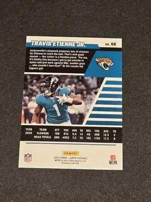 2022 Zenith #60 Travis Etienne Jr. Retail - Football Card Single