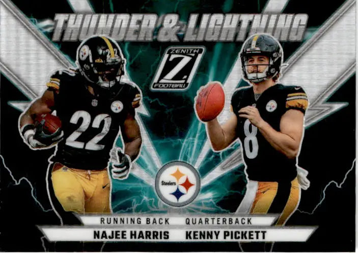 2022 Zenith #TL-NK Najee Harris / Kenny Pickett Thunder and Lightning - Football Card Single