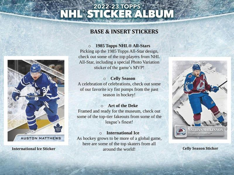 2022/23 Topps NHL Hockey Sticker Collection 50-Pack Box | Columbia Sports Cards