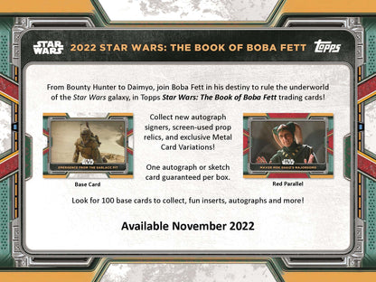 Topps 2022 Star Wars Book of Boba Fett Case of 12 Hobby Tin Boxes