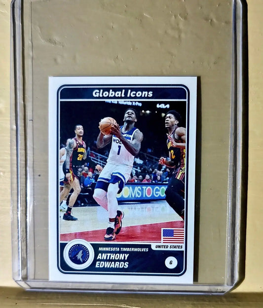 2023-24 Anthony Edwards Panini NBA Basketball #72 Global Icons Sticker - Basketball Card Single