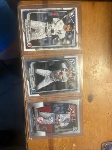 Three Aaron Judge baseball cards from Bowman Aaron Judge Lot 23