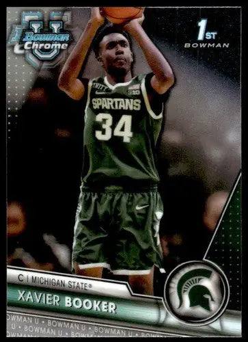 Xavier Booker basketball card from 2023-24 Bowman University Chrome collection