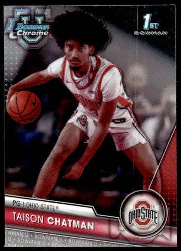 Taison Chatman basketball card from 2023-24 Bowman University Chrome collection