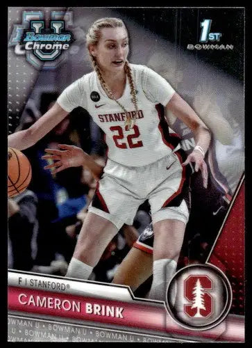 Cameron Brink basketball card from Bowman University Chrome 2023-24 collection
