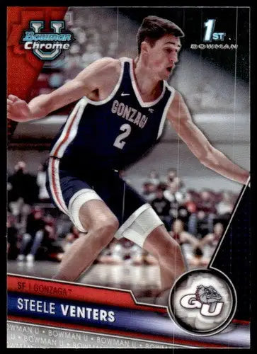 2023-24 Bowman University Chrome Steele Venters basketball card for Bowman University collection