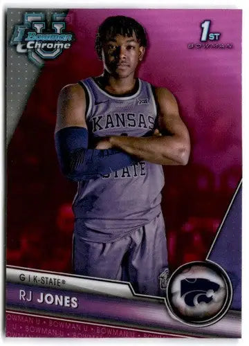 2023-24 Bowman University Chrome Refractor Pink #37 RJ Jones NM-MT ID:70116 - Basketball Card Single
