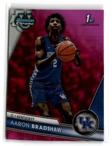 2023-24 Bowman University Chrome Refractor Pink #42 Aaron Bradshaw NM-M ID:67565 - Basketball Card Single