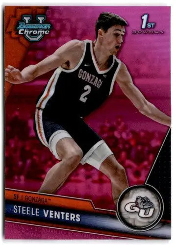 2023-24 Bowman University Chrome Refractor Pink #83 Steele Venters NM-M ID:70117 - Basketball Card Single