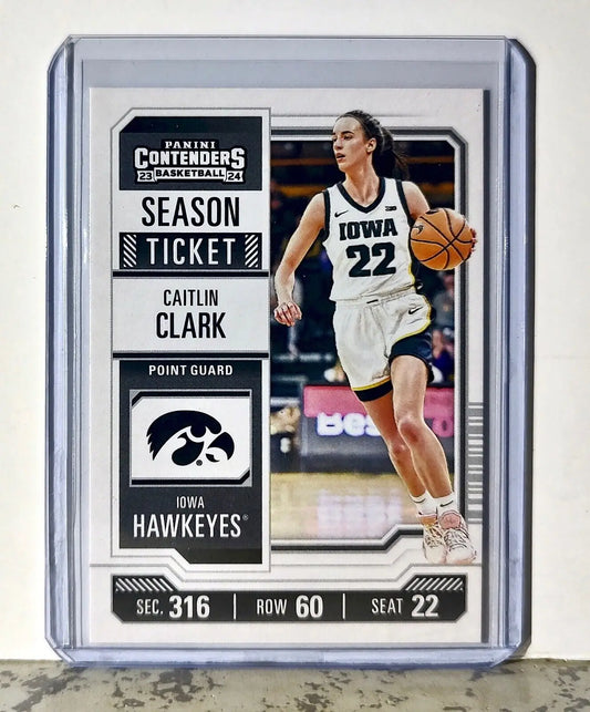 2023-24 Caitlin Clark Panini Contenders #CC3 Season Ticket Card Iowa Hawkeyes - Basketball Card Single