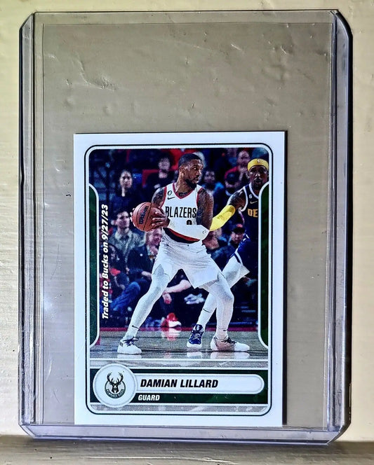 2023-24 Damian Lillard Panini NBA Basketball #222 Sticker Milwaukee Bucks - Basketball Card Single