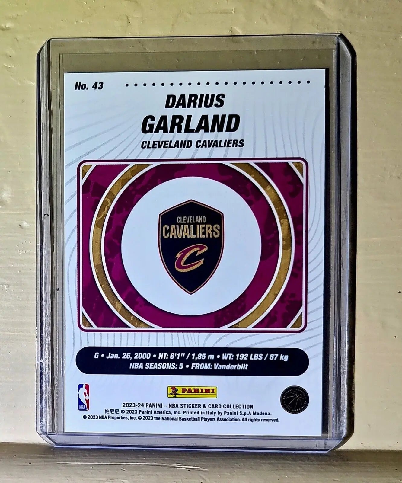 2023-24 Darius Garland Panini NBA #43 Silver Foil Card Cleveland Cavaliers - Basketball Card Single