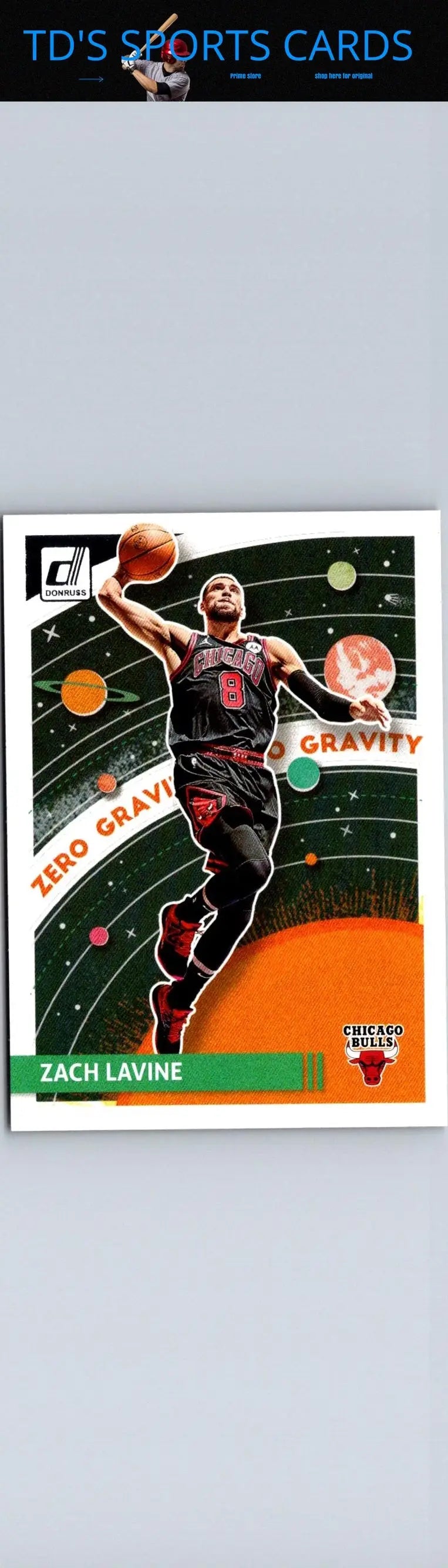 Zach Lavine Zero Gravity basketball card from 2023-24 Donruss collection