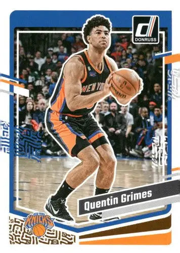 2023-24 Donruss #100 Quentin Grimes NM-MT Knicks ID:75356 - Basketball Card Single
