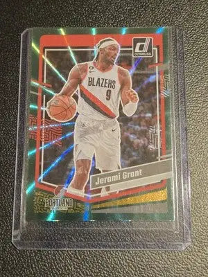 2023-24 Donruss #102 Jerami Grant Green Laser Holo - Basketball Card Single