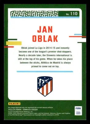 2023-24 Donruss #110 Jan Oblak Optic - Other