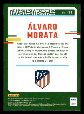 2023-24 Donruss #111 Alvaro Morata Optic - Other