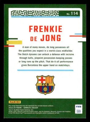 2023-24 Donruss #114 Frenkie de Jong Optic - Other