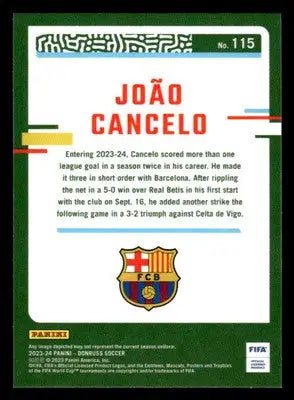 2023-24 Donruss #115 Joao Cancelo Optic - Other