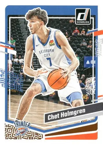 Chet Holmgren basketball card with original gloss from 2023-24 Donruss NM-MT