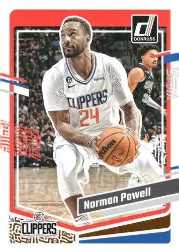 Norman Powell basketball card with original gloss from 2023-24 Donruss NM-MT Clippers