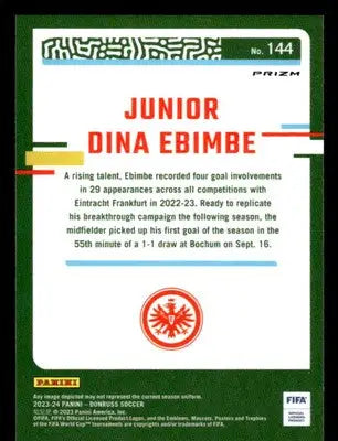 2023-24 Donruss #144 Junior Dina Ebimbe Optic Argyle - Other