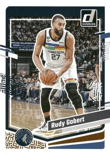 Original gloss Rudy Gobert basketball card 2023-24 Donruss NM-MT Timberwolves