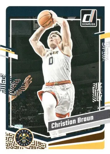Christian Braun basketball card 2023-24 Donruss NM-MT original gloss Nuggets ID 75359