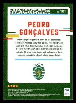 2023-24 Donruss #161 Pedro Goncalves Optic - Other