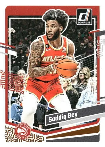 Original gloss Saddiq Bey basketball card from 2023-24 Donruss Hawks inventory