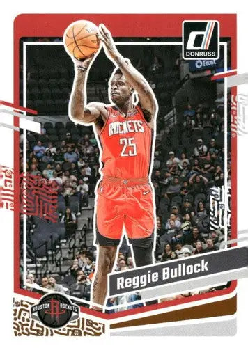 Reggie Bullock basketball card with original gloss from 2023-24 Donruss NM-MT Rockets