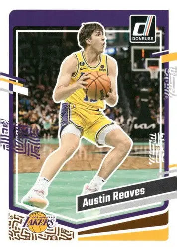 Austin Reaves basketball card with original gloss in NM-MT condition, Lakers image